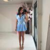 Rochie-Salopeta mini Terry, Albastru deschis