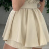 Rochie-Salopeta mini Terry, Crem