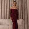 Rochie maxi Charlize, Burgundy